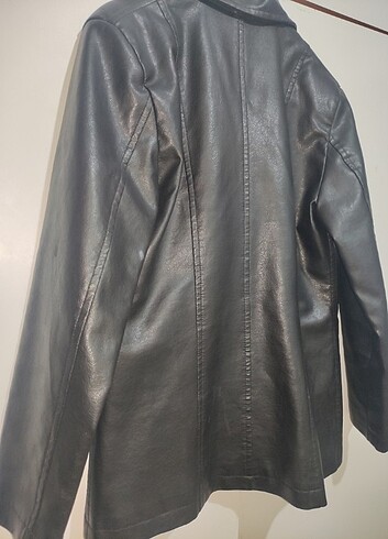 m Beden siyah Renk DERİ BLAZER CEKET 