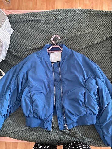 bershka lacivert bomber ceket