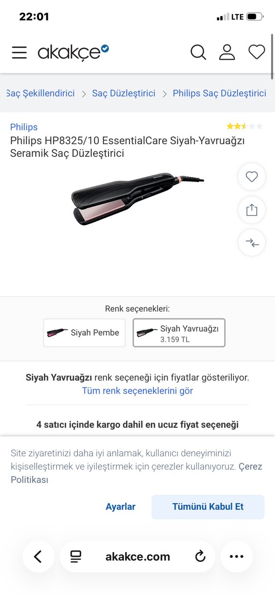 Philips Pembe Saç Düzleştirici - Görsel 4