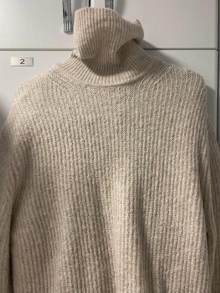 Berska Bej Kadın Boğazlı Örgü Yün Kazak Elbise - Görsel 2
