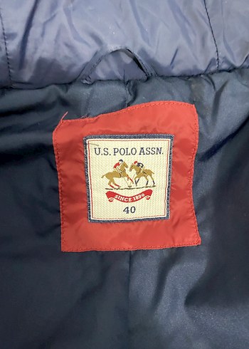 Polo Düğmeli Mavi Kadın Kışlık Mont - Görsel 2