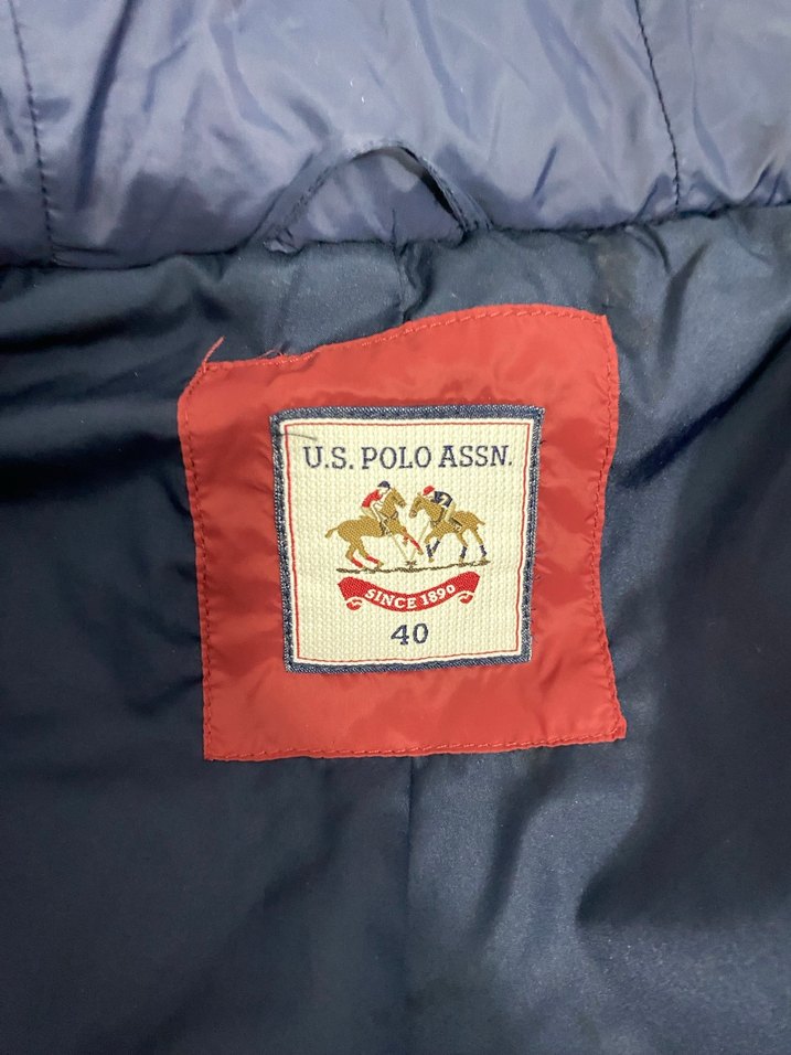 Polo Düğmeli Mavi Kadın Kışlık Mont - Görsel 2