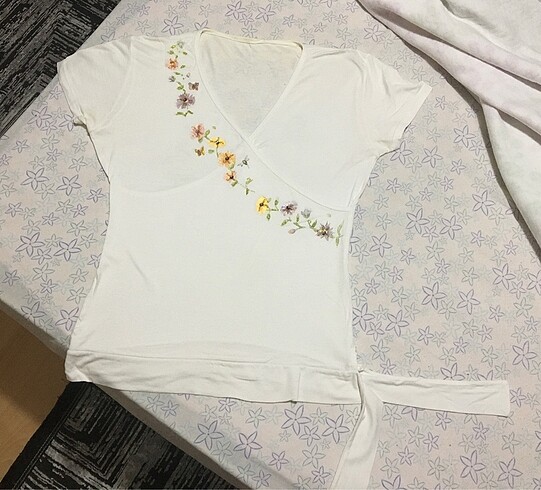 Vintage beyaz bluz
