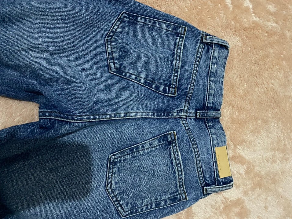 Kürklü Gri Kadın Denim Pantolon - Görsel 2