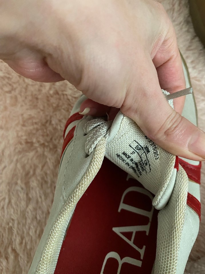 Beyaz Kırmızı Stiletto Topuklu Sneakers - Görsel 5