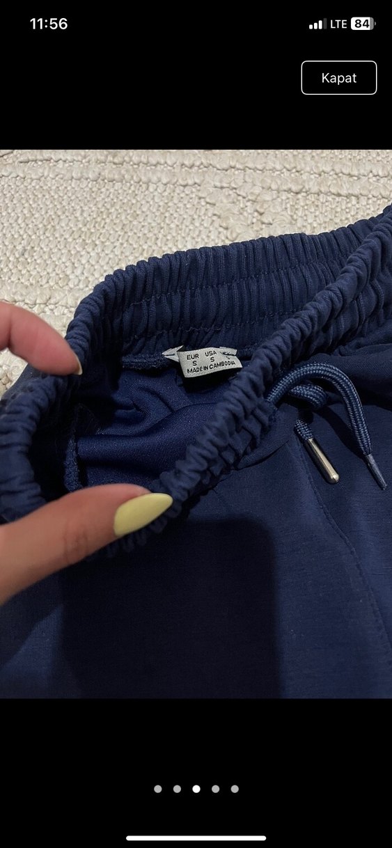 Lacivert Kadın Rahat Kesim Eşofman Altı - Görsel 3