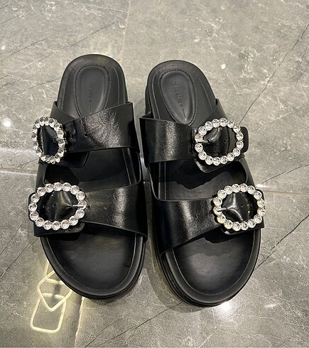 Bershka Bershka Tokalı Platform Terlik 40No