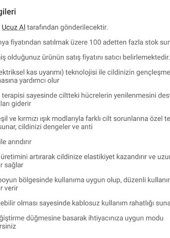 Beden Yüz ve Boyun Kırışıklık Karşıtı Güzellik Cihazı