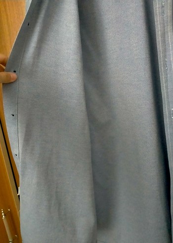m Beden mavi Renk Gri Denim Erkek Uzun Kollu Gömlek