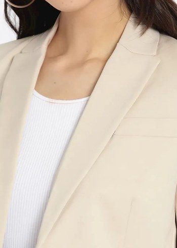 Mango Bej Kadın Ofis Blazeri - Görsel 4