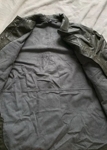 Zara Düğmeli Kadın Suni Deri Ceket - Haki Renk - Görsel 5