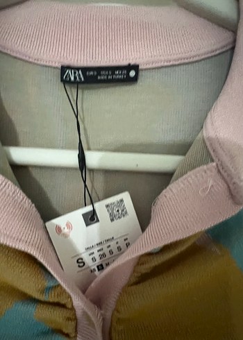 s Beden çeşitli Renk Zara Renkli Bağlama Desenli Kadın Triko Elbise