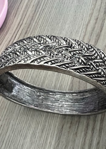 Gümüş Renkli Retro Kadın Bileklik - Görsel 2