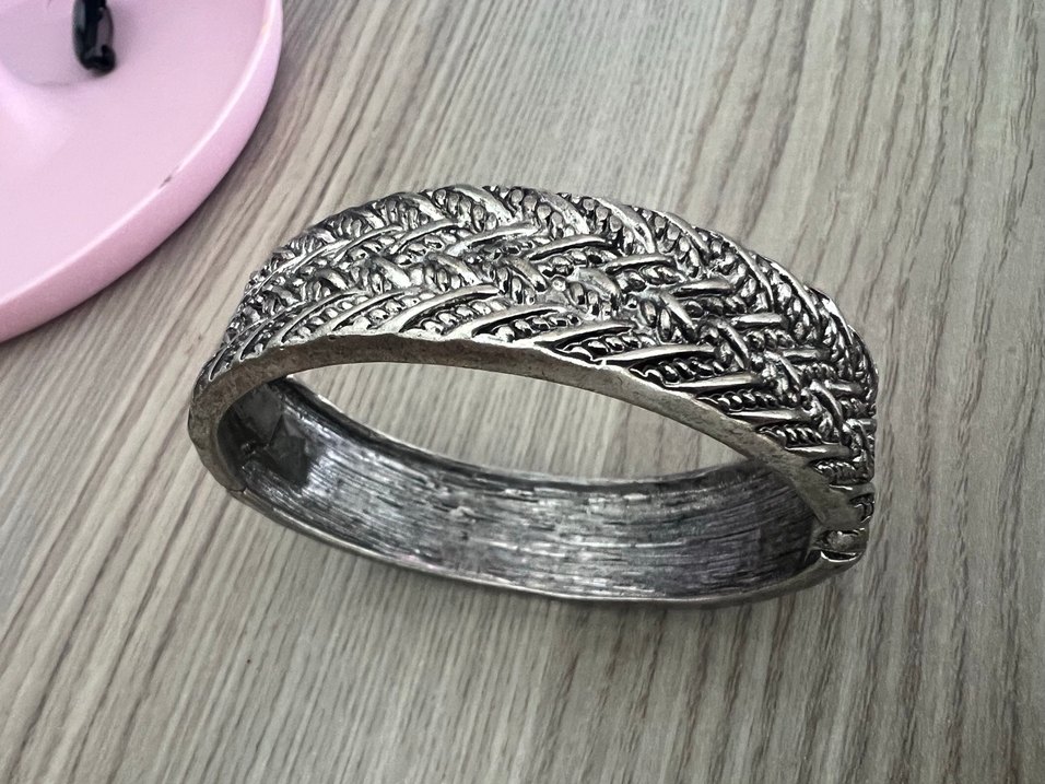 Gümüş Renkli Retro Kadın Bileklik - Görsel 2