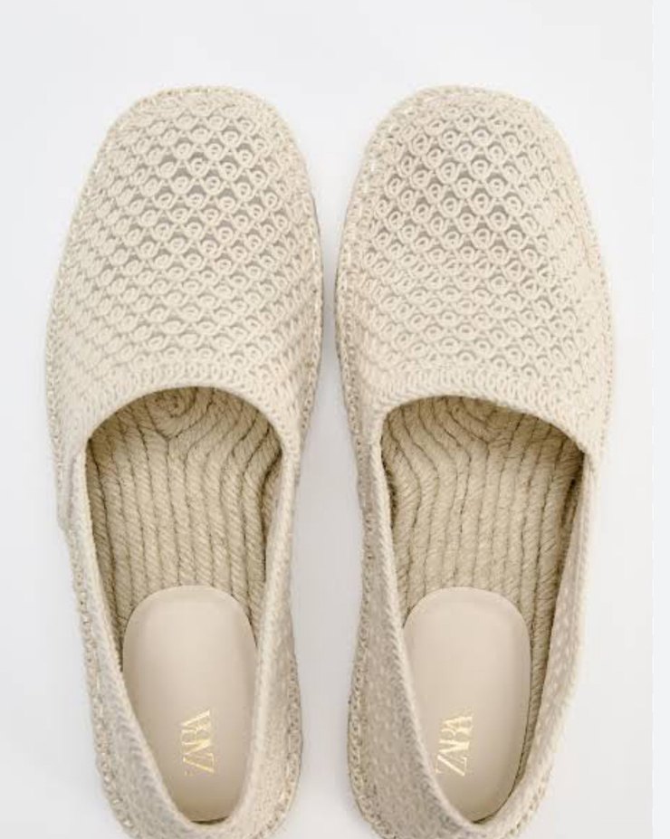 Zara Örgü Detaylı Ekru Kadın Espadril - Görsel 2