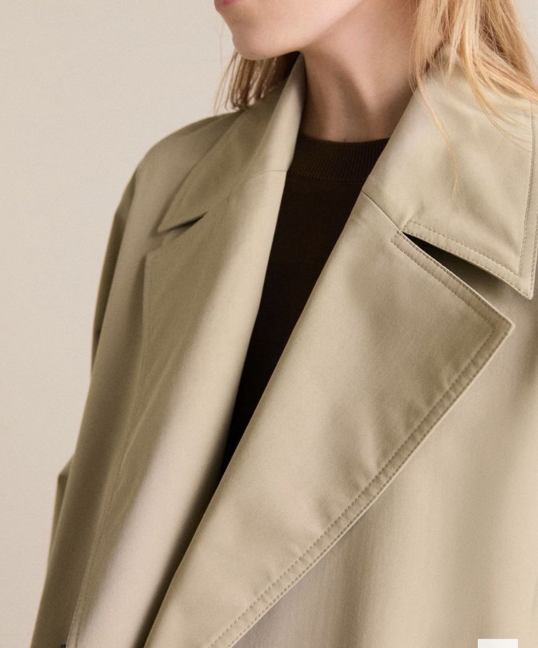 Bej Kadın Uzun Süet Trençkot - Görsel 3