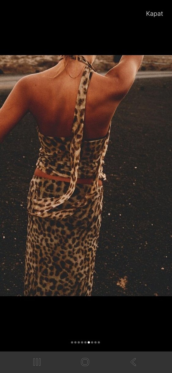 Zara Leopar Desenli Alt Üst Takım - Görsel 3