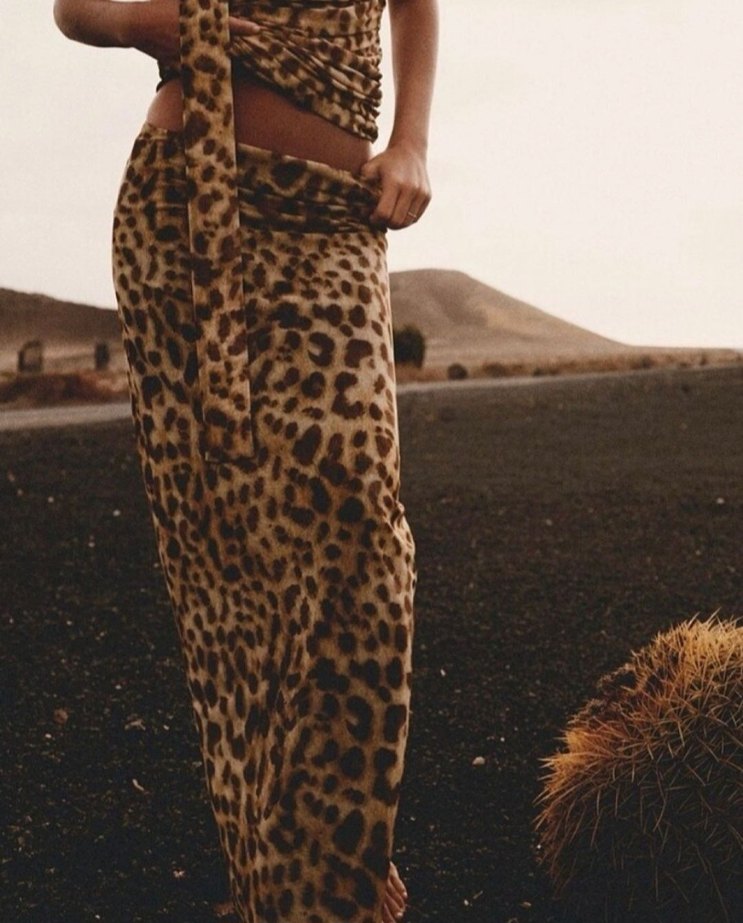 Zara Leopar Desenli Alt Üst Takım - Görsel 5