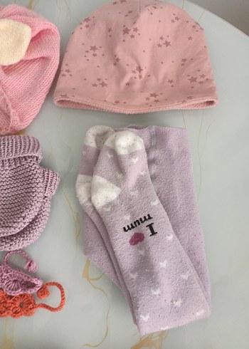 9-12 Ay Beden pembe Renk 1 yaş koz bebek örgüler