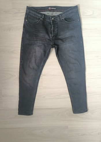 36 Beden Gri Regular Fit Denim Erkek Jean