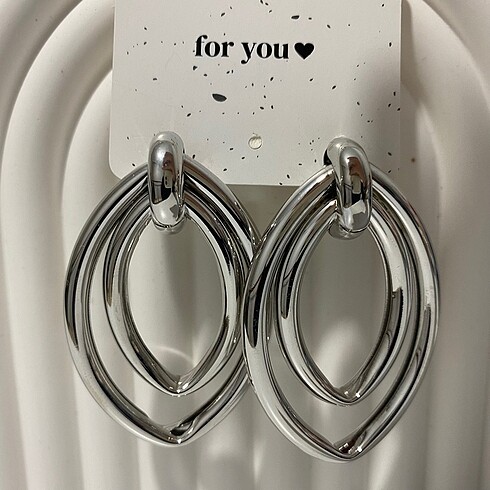 Diğer Silver Ovale Küpe