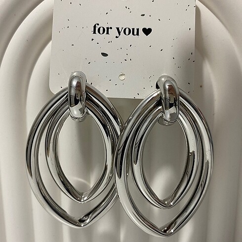 Silver Ovale Küpe