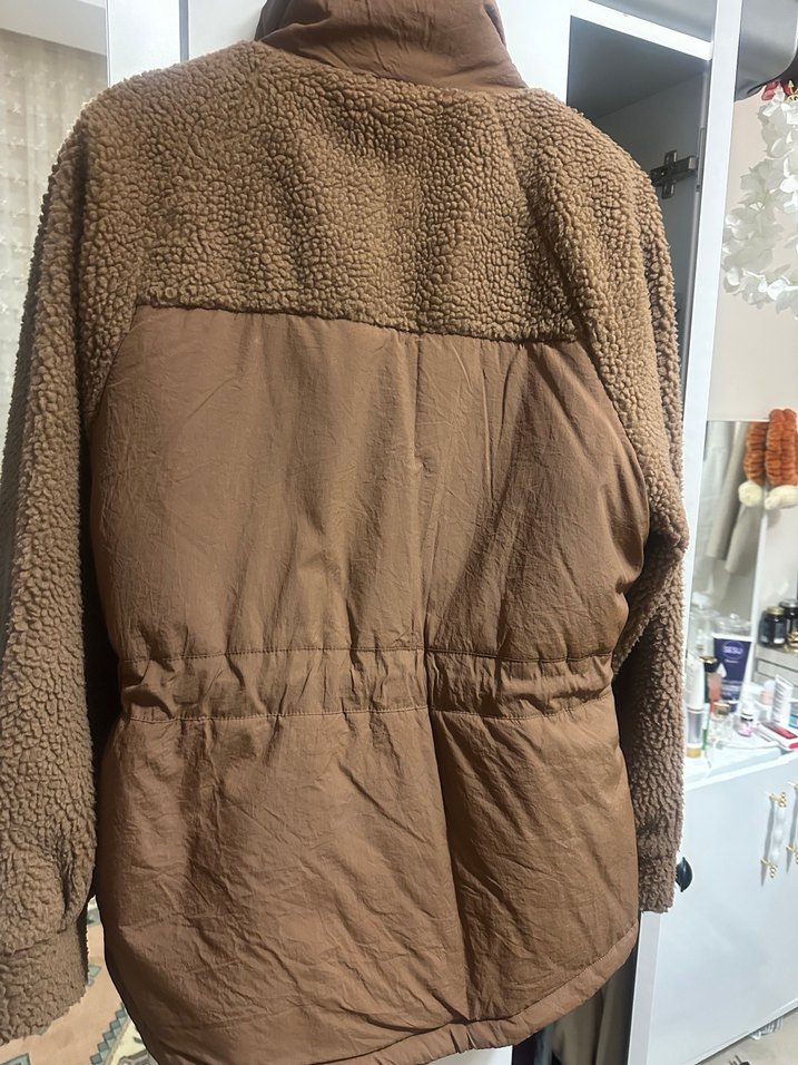 Fermuarlı Kahverengi Kadın Kış Montu - Görsel 3