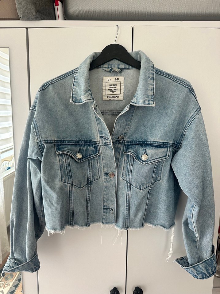 Düğmeli Mavi Denim Ceket - Görsel 2