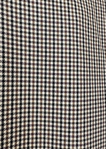 Gri Ekose Düğmeli Kadın Blazer Ceket - Görsel 4