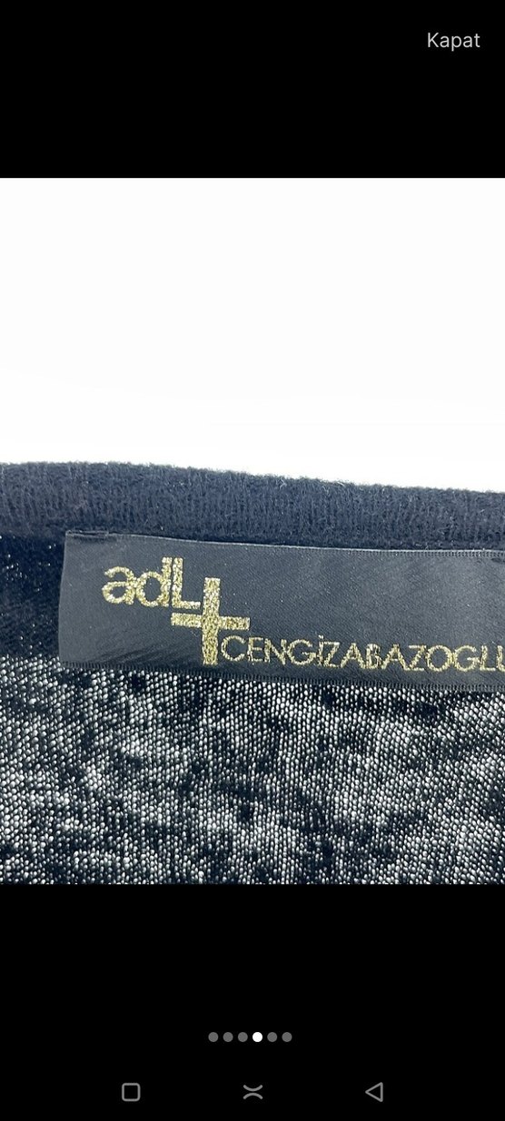 Siyah Kadın Boğazlı İnce Fit Triko - Görsel 4