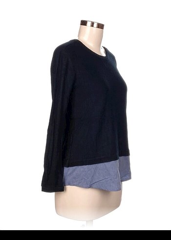 Mavi Uzun Kollu Hamile Triko - Görsel 2