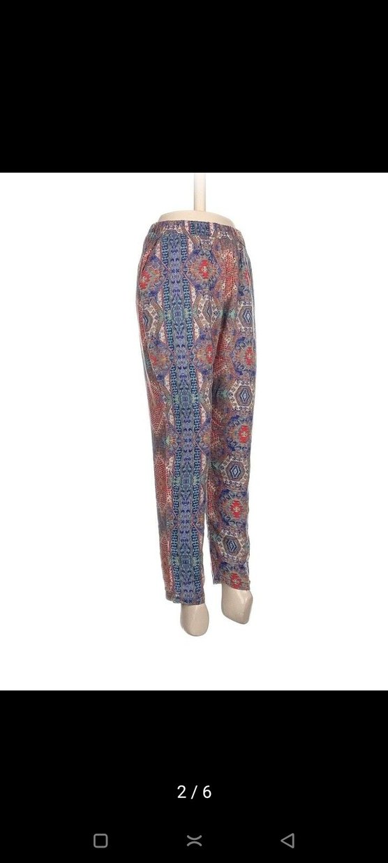 Renkli Pilili Bohem Salaş Pantolon - Görsel 2