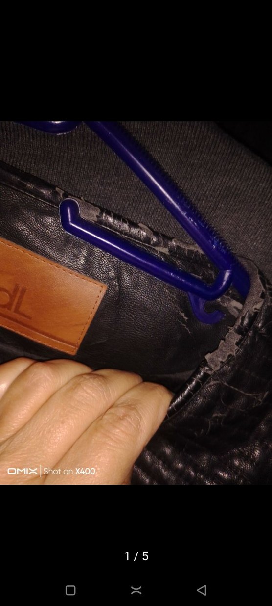 Siyah Deri Kadın Biker Ceket - Görsel 5