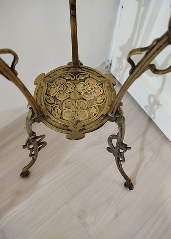 bronz 2 katlı sehpa - Görsel 9