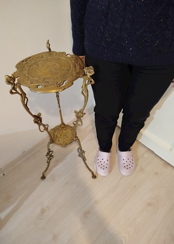 bronz 2 katlı sehpa - Görsel 7