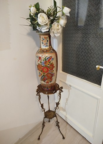 bronz 2 katlı sehpa - Görsel 3