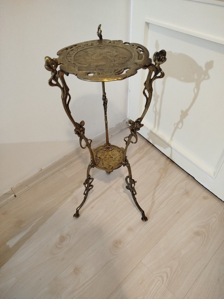 bronz 2 katlı sehpa - Görsel 5