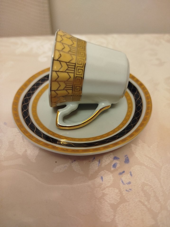 Altın vermeyeli 2 adet Türk kahvesi fincanı - Görsel 3