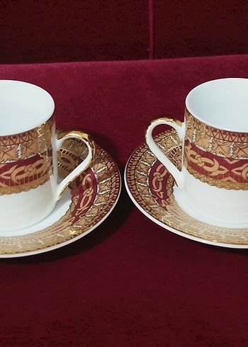 24 ayar altın işlemeli fincanlar - Görsel 6