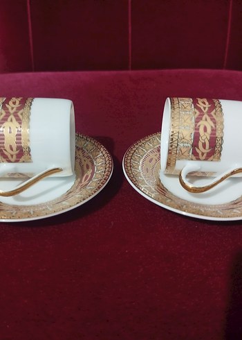 24 ayar altın işlemeli fincanlar - Görsel 3