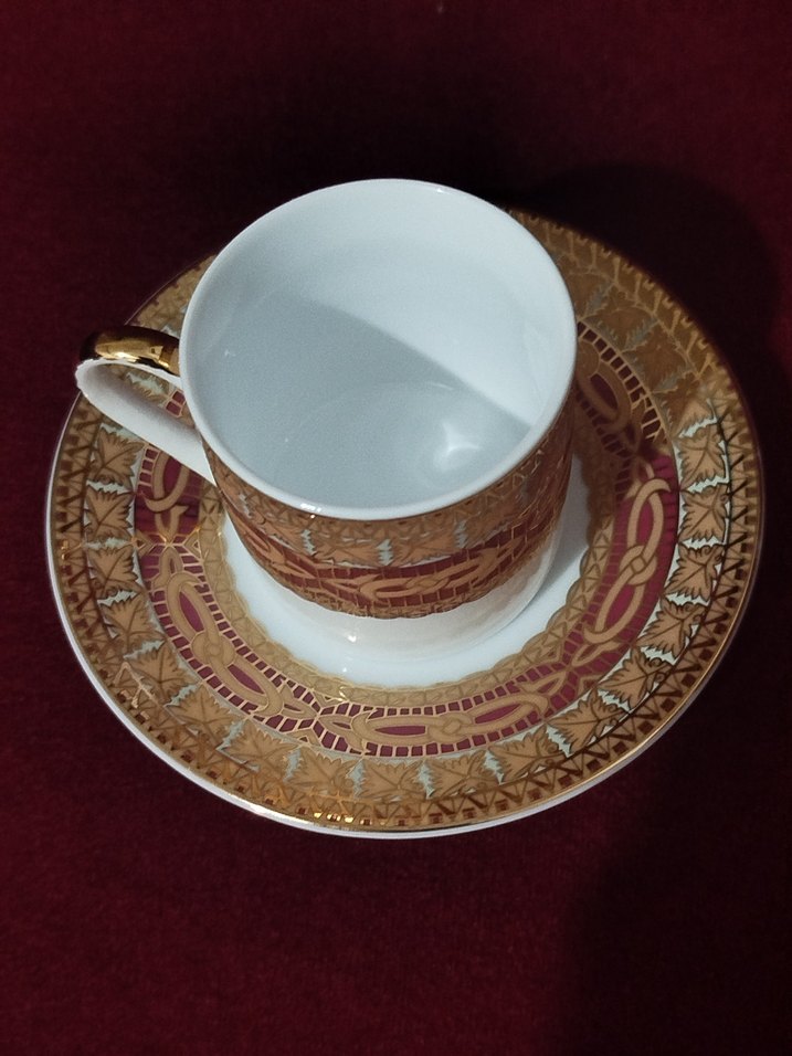 24 ayar altın işlemeli fincanlar - Görsel 5