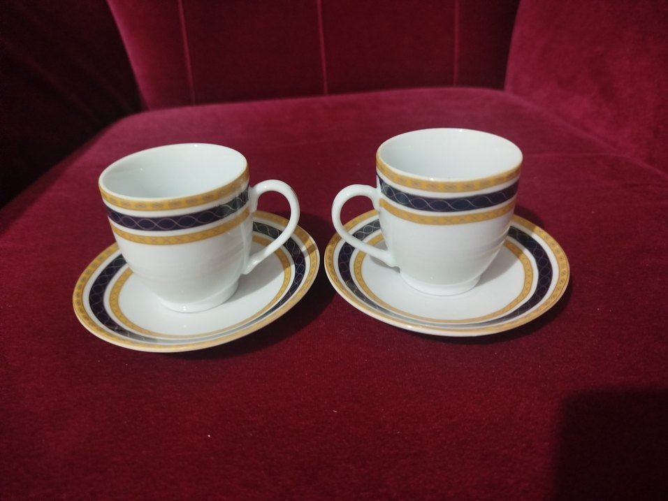 altın desenli 2 adet Türk kahvesi fincanı - Görsel 3