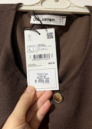 Düğmeli Kahverengi Midi Kadın Yelek - Görsel 5