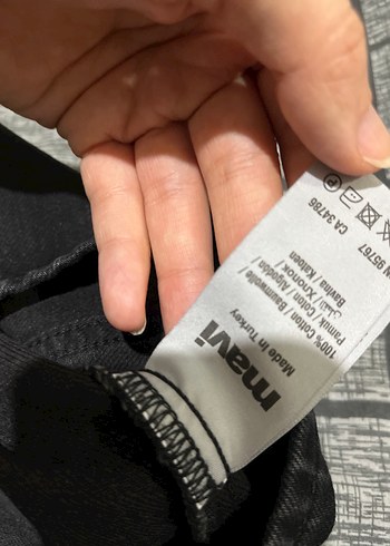 Düğmeli Siyah Kot Büstiyer - Görsel 6