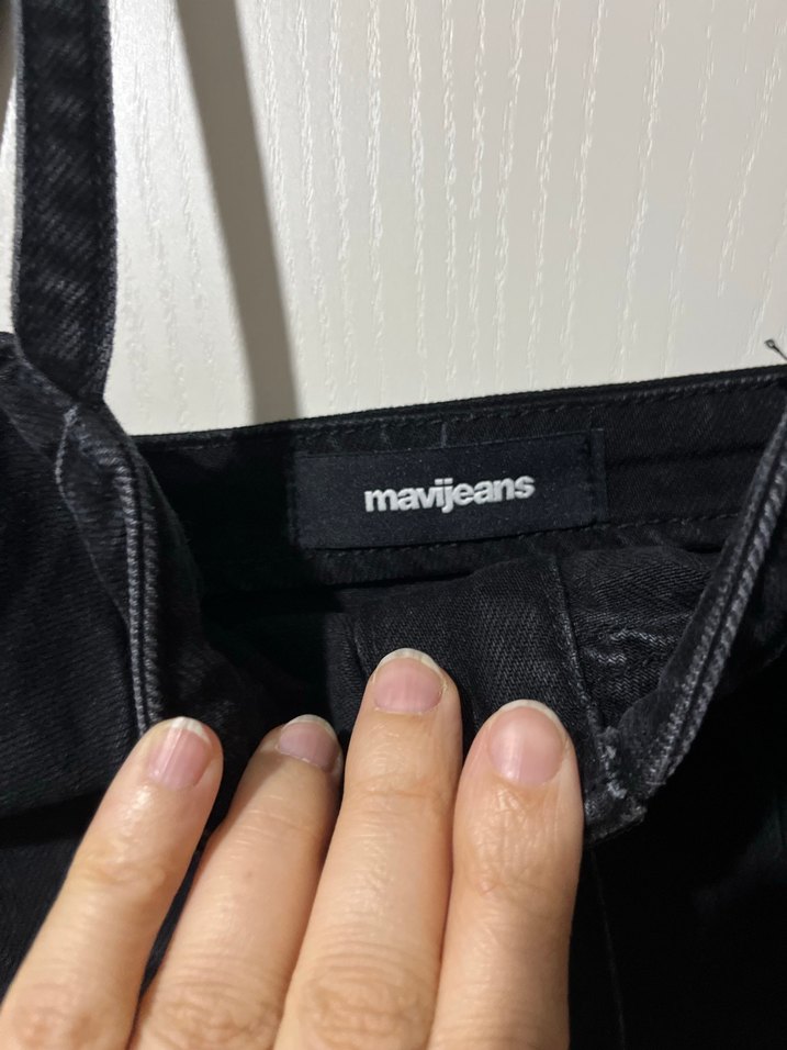 Düğmeli Siyah Kot Büstiyer - Görsel 4