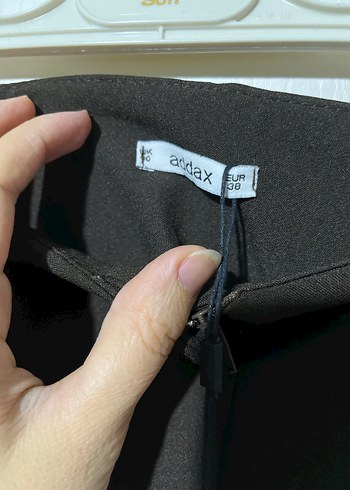 Kahverengi Kemerli Kadın Kumaş Pantolon - Görsel 4