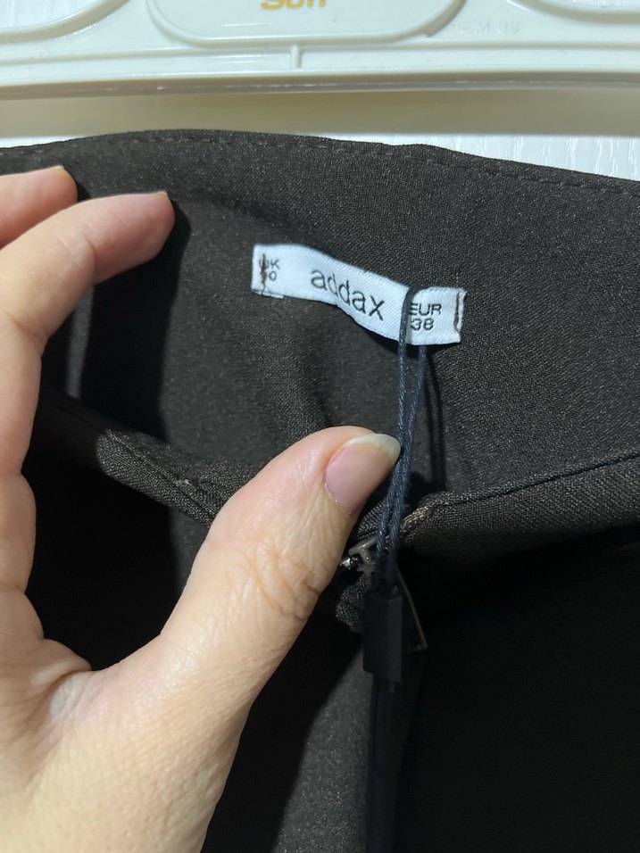 Kahverengi Kemerli Kadın Kumaş Pantolon - Görsel 4