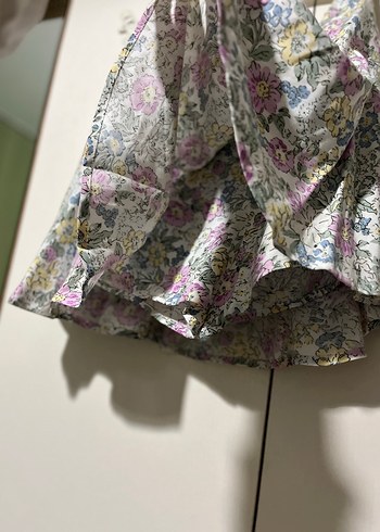 Çiçek Desenli Mini Etek, Rahat Kesim - Görsel 5