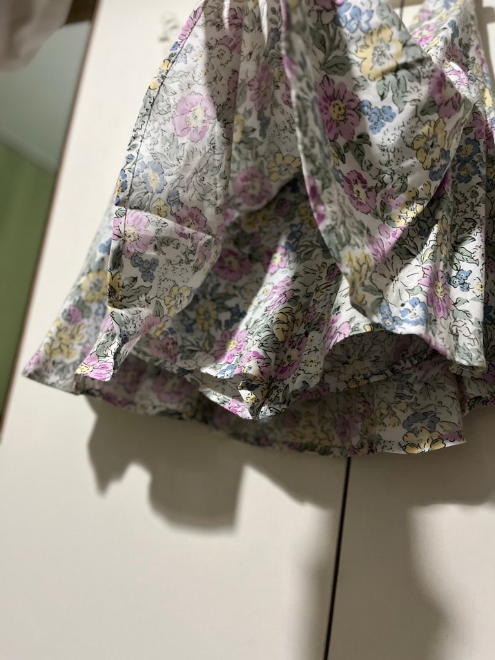 Çiçek Desenli Mini Etek, Rahat Kesim - Görsel 5