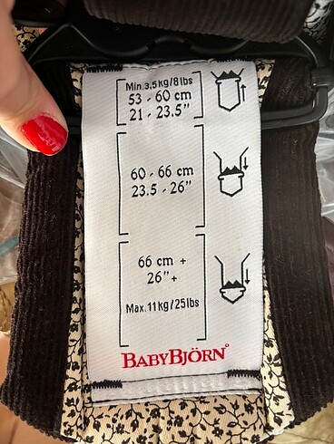 Beden siyah Renk Baby Björn Mini Kanguru Sıfır